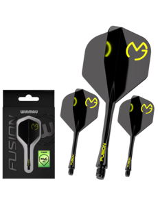 Winmau Darts Winmau MvG Pac Man Black and Green Fusion No. 2 Dart Flights