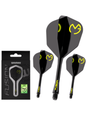 Winmau Darts Winmau MvG Pac Man Black and Green Fusion No. 6 Dart Flights