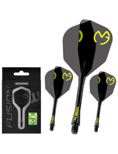 Winmau Darts Winmau MvG Pac Man Black and Green Fusion No. 6 Dart Flights