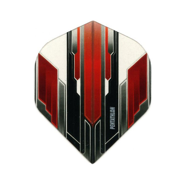 PENTATHLON Pentathlon Red and Black Mesh Standard Dart Flights