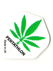 PENTATHLON Pentathlon White Green Leaf Standard Dart Flights