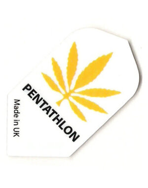 PENTATHLON Pentathlon Gold Canabis Leaf Slim Dart Flights