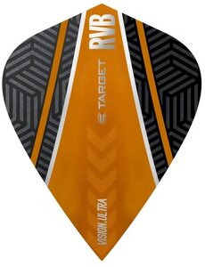 Target Darts Target Raymond van Barneveld Black and Orange Curve Dart Flights