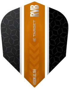 Target Darts Target Raymond van Barneveld Black and Orange Striped Dart Flights