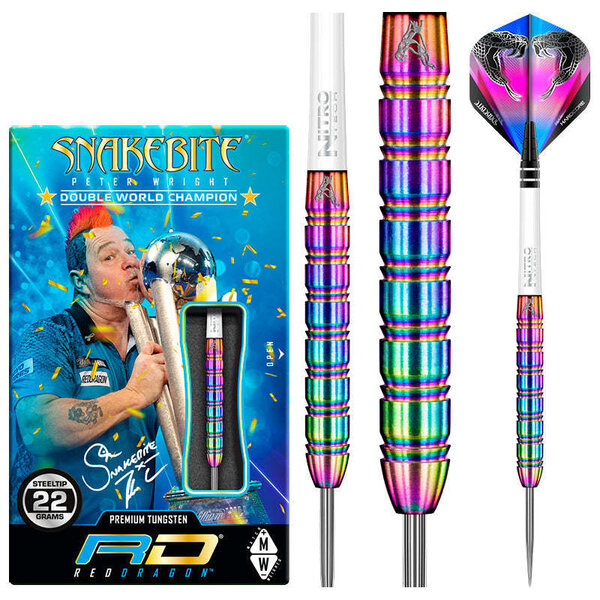 RED DRAGON Red Dragon Peter Wright Snakebite 1 Steel Tip Darts