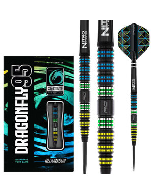 RED DRAGON Red Dragon Dragonfly 95 Black Tapered Steel Tip Darts
