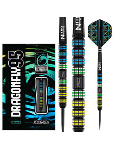RED DRAGON Red Dragon Dragonfly 95 Black Parallel Steel Tip Darts