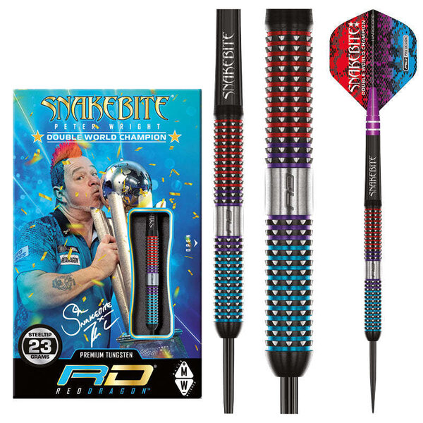 RED DRAGON Red Dragon Peter Wright Snakebite Spirit Steel Tip Darts