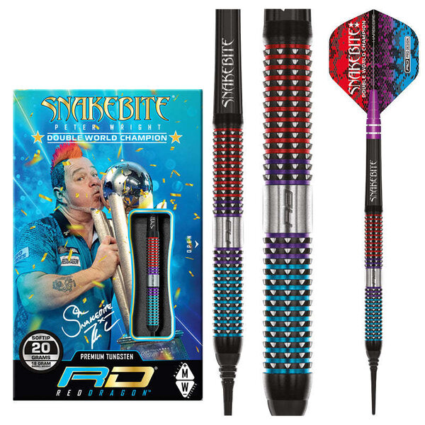 RED DRAGON Red Dragon Peter Wright Snakebite Spirit Soft Tip Darts 20g