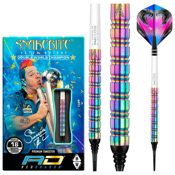 RED DRAGON Red Dragon Peter Wright Snakebite 1 Soft Tip Darts 18g
