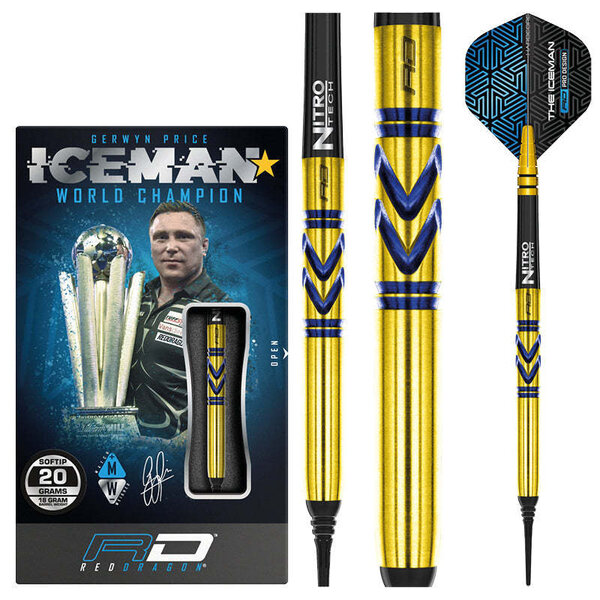RED DRAGON Red Dragon Gerwyn Price Avalanche Gold Soft Tip Darts 20g