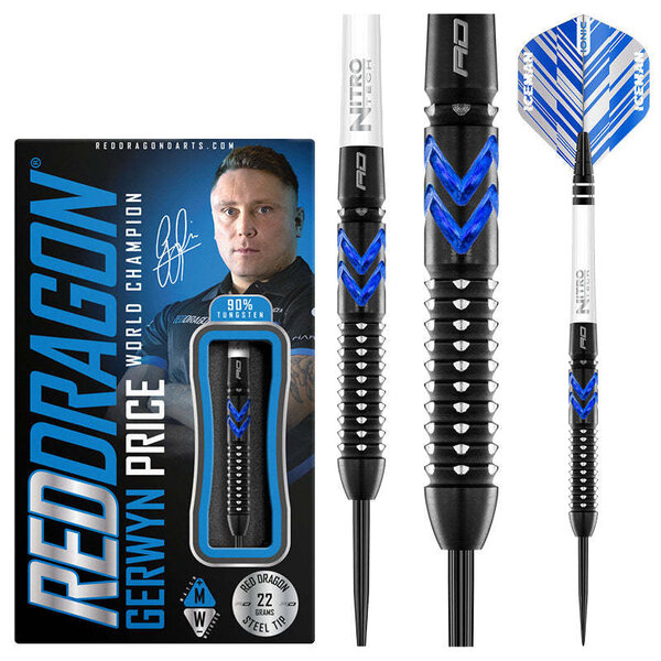 RED DRAGON Red Dragon Gerwyn Price Blue ICE SE Steel Tip Darts