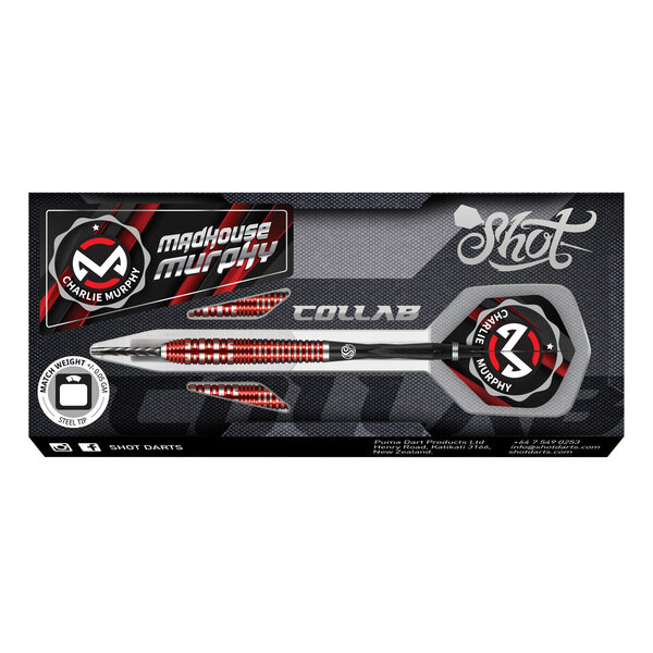 SHOT DARTS Shot Collab Pro Series Charlie Murphy Steel Tip Darts 23g