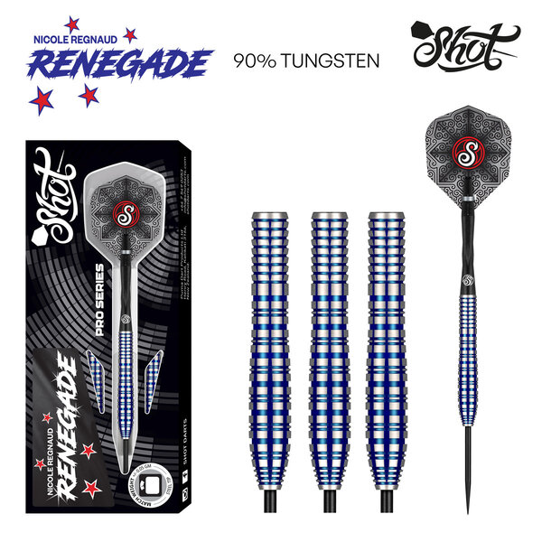 SHOT DARTS Shot Pro Series Nicole Regnaud Steel Tip Darts 23g