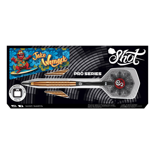 SHOT DARTS Shot Pro Series Jake Womack Steel Tip Darts 23g