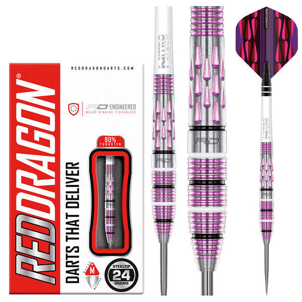 RED DRAGON Red Dragon Artura Shocking Pink Steel Tip Darts