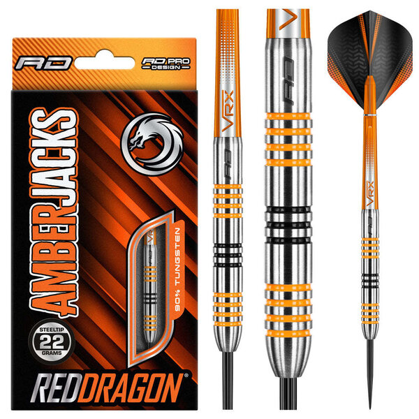 RED DRAGON Red Dragon Amberjack 3 Steel Tip Darts 22g