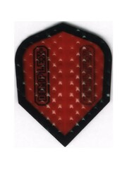Harrows Darts Transparent Red with Black Border Standard Dimplex Dart Flight - 5 Sets