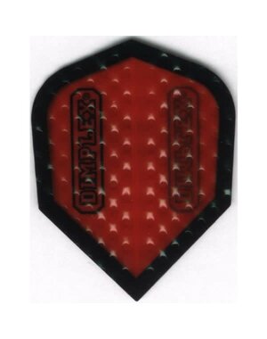 Harrows Darts Transparent Red with Black Border Standard Dimplex Dart Flight - 5 Sets