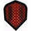 Harrows Darts Transparent Red with Black Border Standard Dimplex Dart Flight - 5 Sets