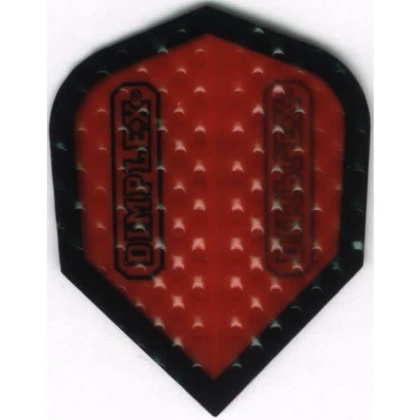 Harrows Darts Transparent Red with Black Border Standard Dimplex Dart Flight - 5 Sets