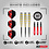 RED DRAGON Red Dragon 50 Chunky Stumpy 3 Steel Tip Darts 24g