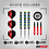 RED DRAGON Red Dragon 50 Shockwaves Steel Tip Darts 26g