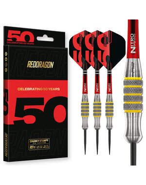 RED DRAGON Red Dragon 50 Chunky Stumpy 7 Steel Tip Darts 28g