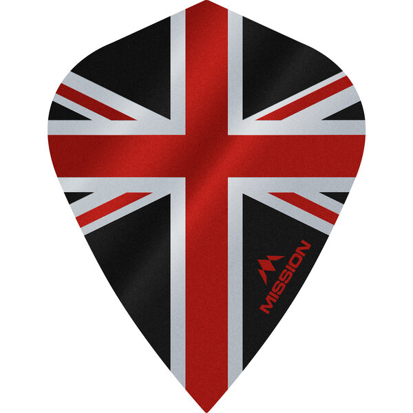 Mission Darts Mission Alliance Union Jack Black Red Kite Dart Flights