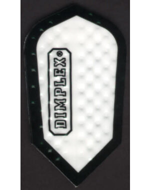 Harrows Darts White with Black Border Slim Dimplex Dart Flights