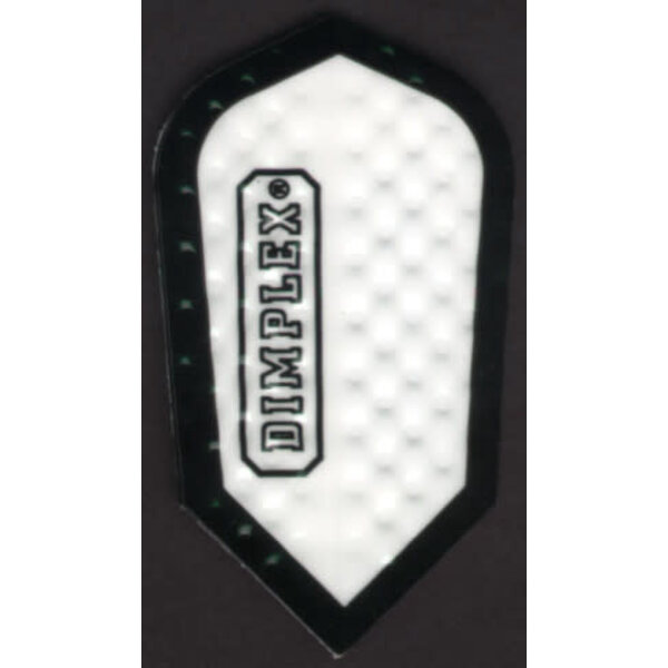 Harrows Darts White with Black Border Slim Dimplex Dart Flights