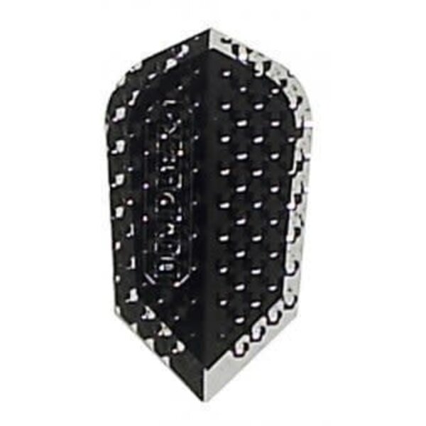 Harrows Darts Metalic Black with Silver Trim Slim Dimplex Dart Flights 5 Sets