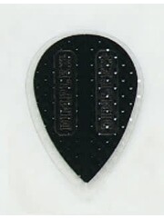 Harrows Darts Dimplex Hot Shot Embossed Black with Transparent Border Pear Shape Dart Flight 5 Sets
