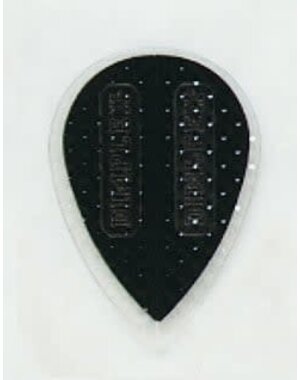 Harrows Darts Dimplex Hot Shot Embossed Black with Transparent Border Pear Shape Dart Flight 5 Sets