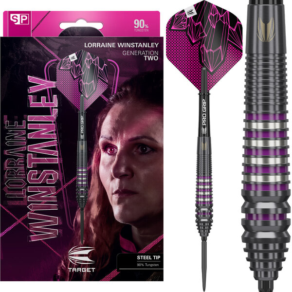Target Darts Target Lorraine Winstanley G2 90% Swiss Steel Tip Darts 25g