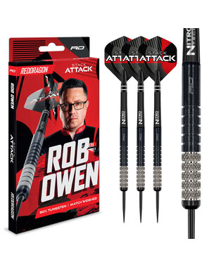 RED DRAGON Red Dragon Rob Owen v1 Steel Tip Darts 22g