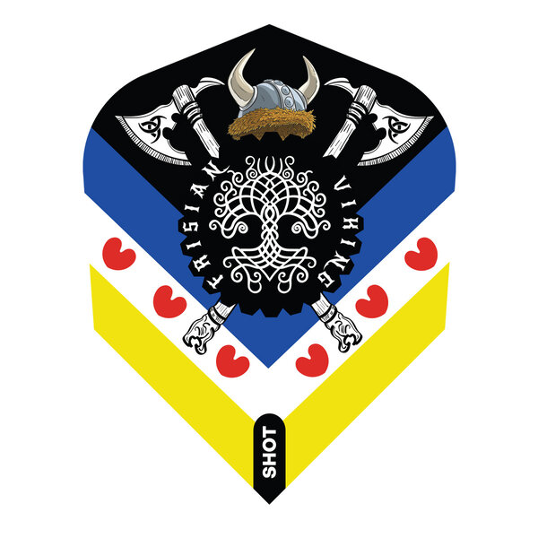 SHOT DARTS Shot Pro Series Jitse van der Wal Small Standard Dart Flights