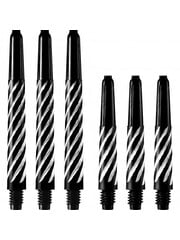 Designa Black and White Spiral Short Nylon Shafts - 3 Sets