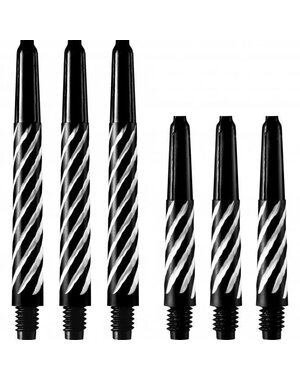 Designa Black and White Spiral Short Nylon Shafts - 3 Sets