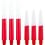 Designa Two Tone Red and White Short Nylon Shafts - 3 Sets