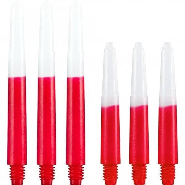 Designa Two Tone Red and White Short Nylon Shafts - 3 Sets