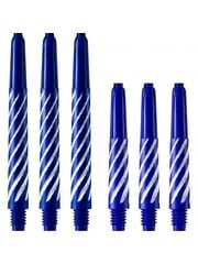 Designa Blue and White Spiral Short Nylon Shafts