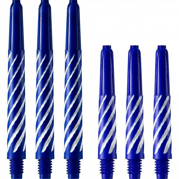 Designa Blue and White Spiral Short Nylon Shafts