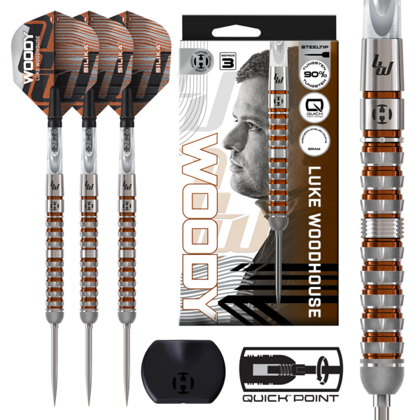 Harrows Darts Harrows Luke Woodhouse 90% Series 3 Quick Point Steel Tip Darts