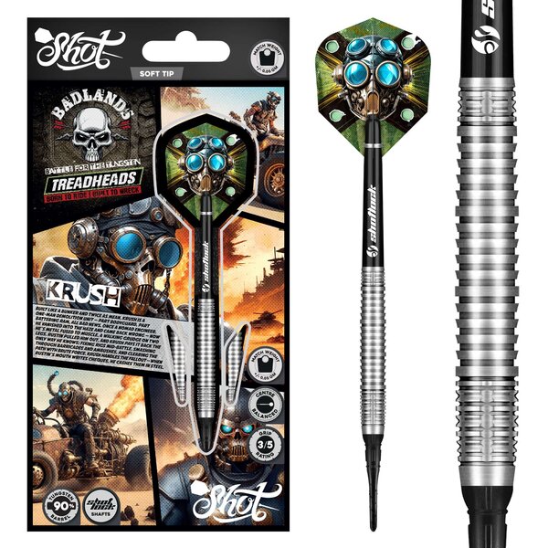 SHOT DARTS Shot Badlands Krush Soft Tip Darts 20g