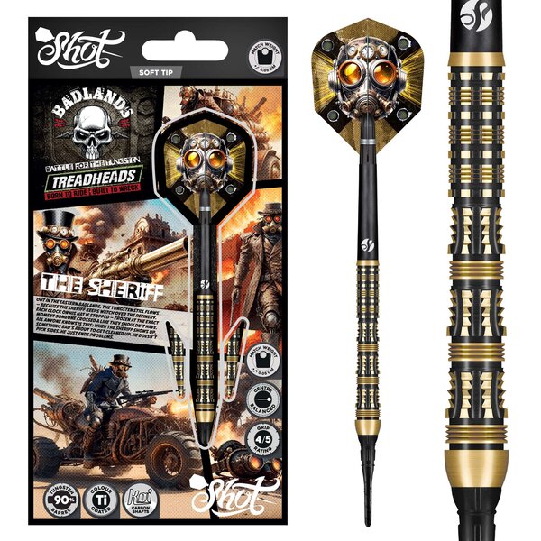 SHOT DARTS Shot Badlands The Sheriff Soft Tip Darts 20g