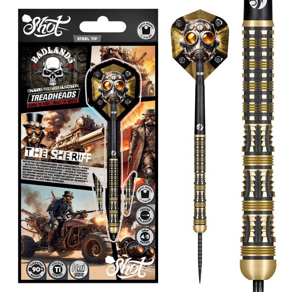 SHOT DARTS Shot Badlands The Sheriff Steel Tip Darts