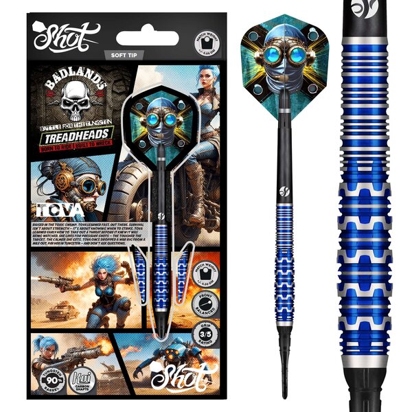 SHOT DARTS Shot Badlands Tova Soft Tip Darts 20g