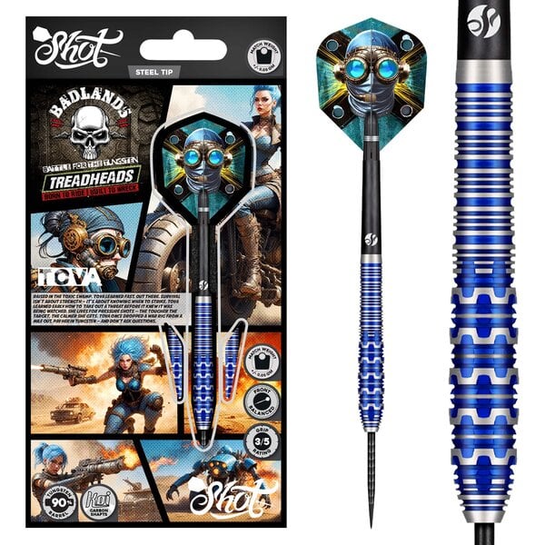 SHOT DARTS Shot Badlands Tova Steel Tip Darts