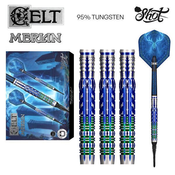 SHOT DARTS Shot Celt Merlin Soft Tip Darts 20g